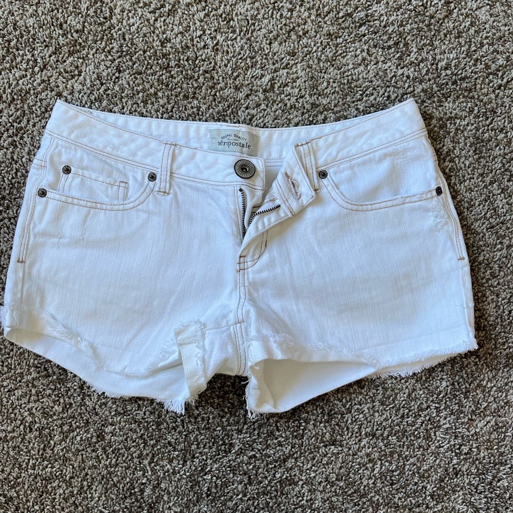 Aeropostale white jean shorts.